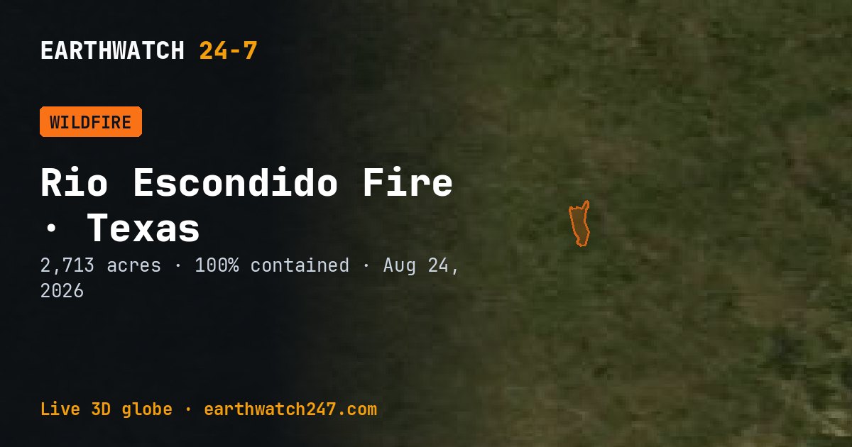 Map: Rio Escondido Fire, Texas