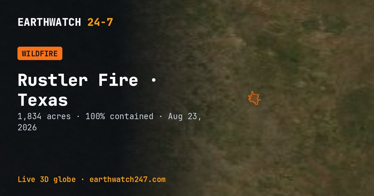 Map: Rustler Fire, Texas