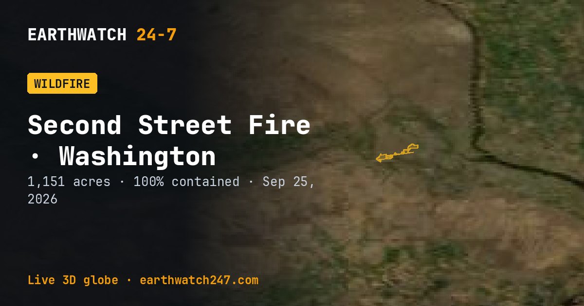 Map: Second Street Fire, Washington