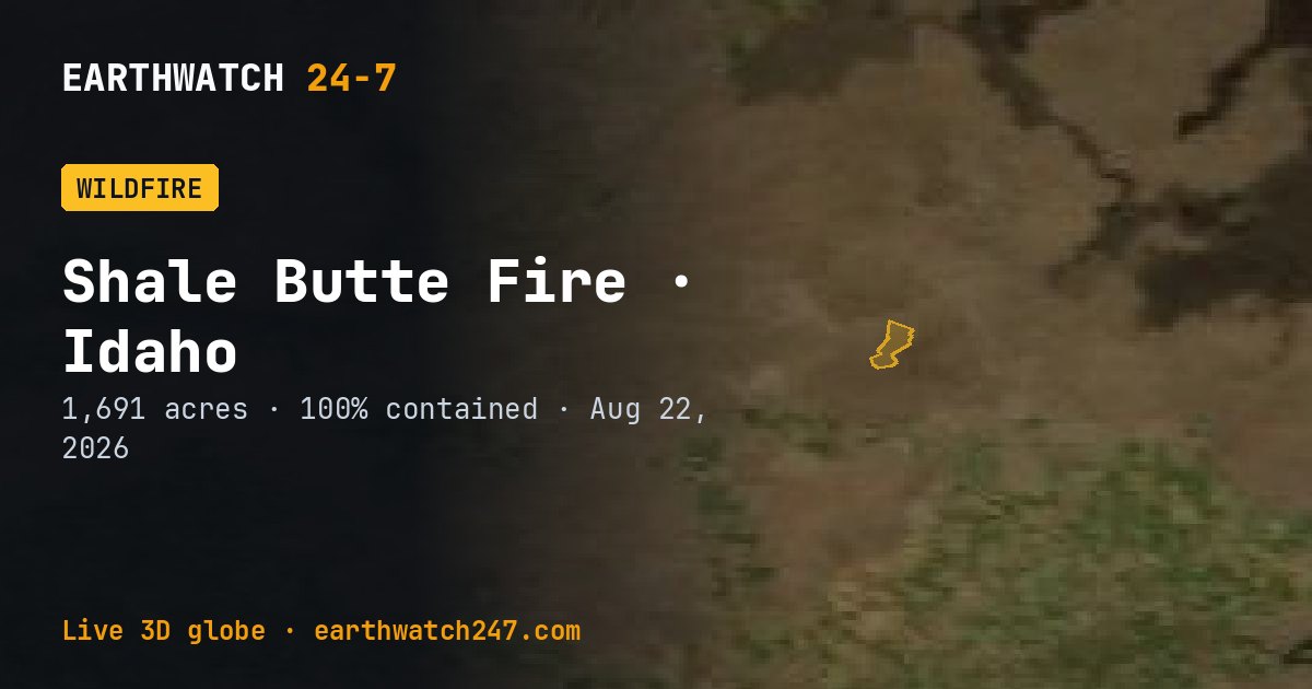 Map: Shale Butte Fire, Idaho