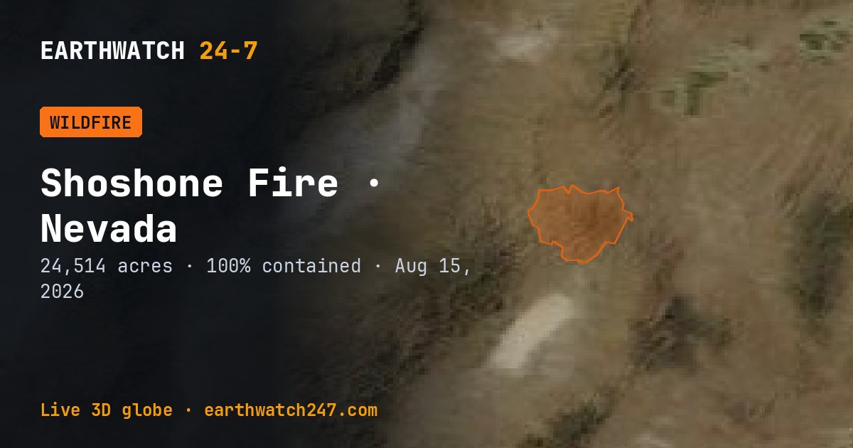 Map: Shoshone Fire, Nevada