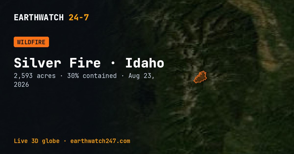 Map: Silver Fire, Idaho