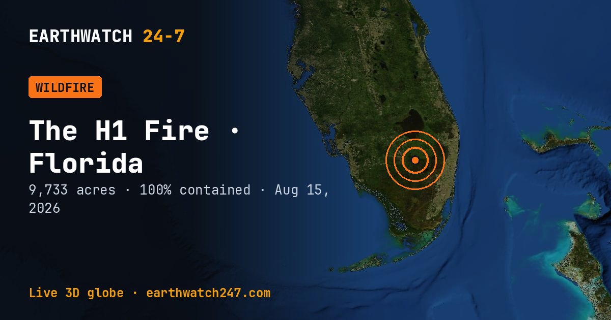 Map: The H1 Fire, Florida