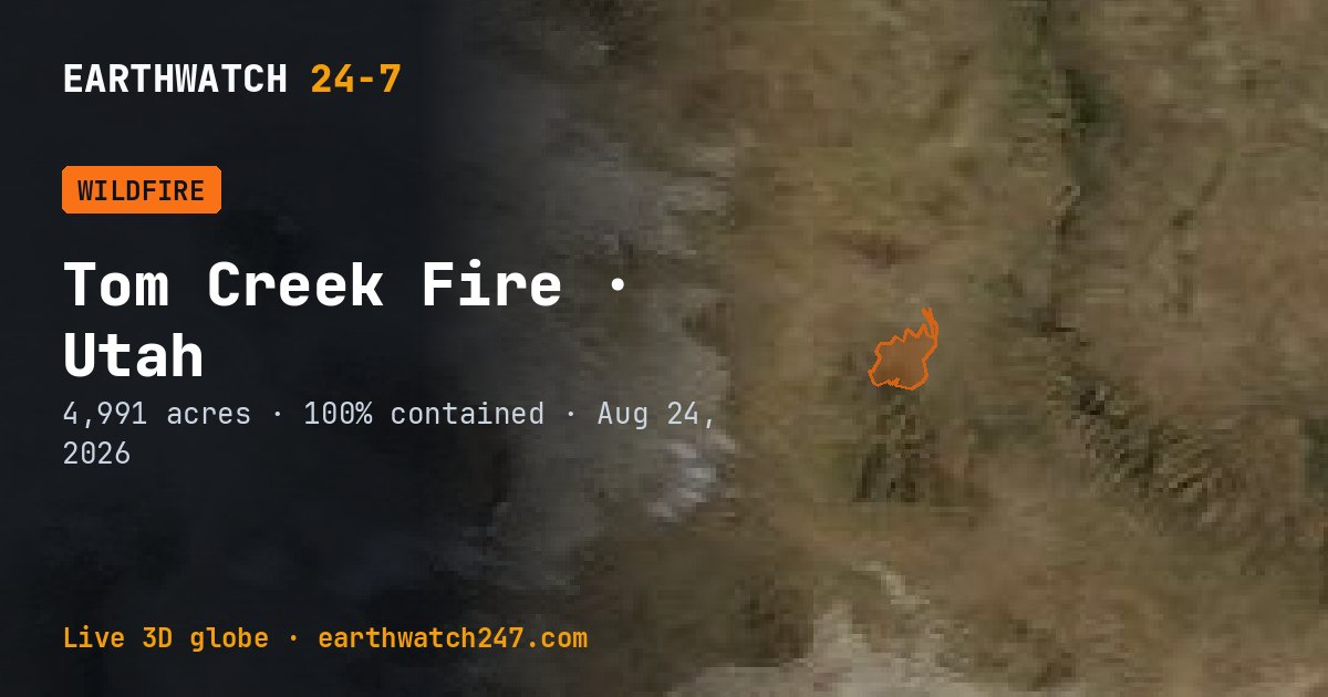 Map: Tom Creek Fire, Utah