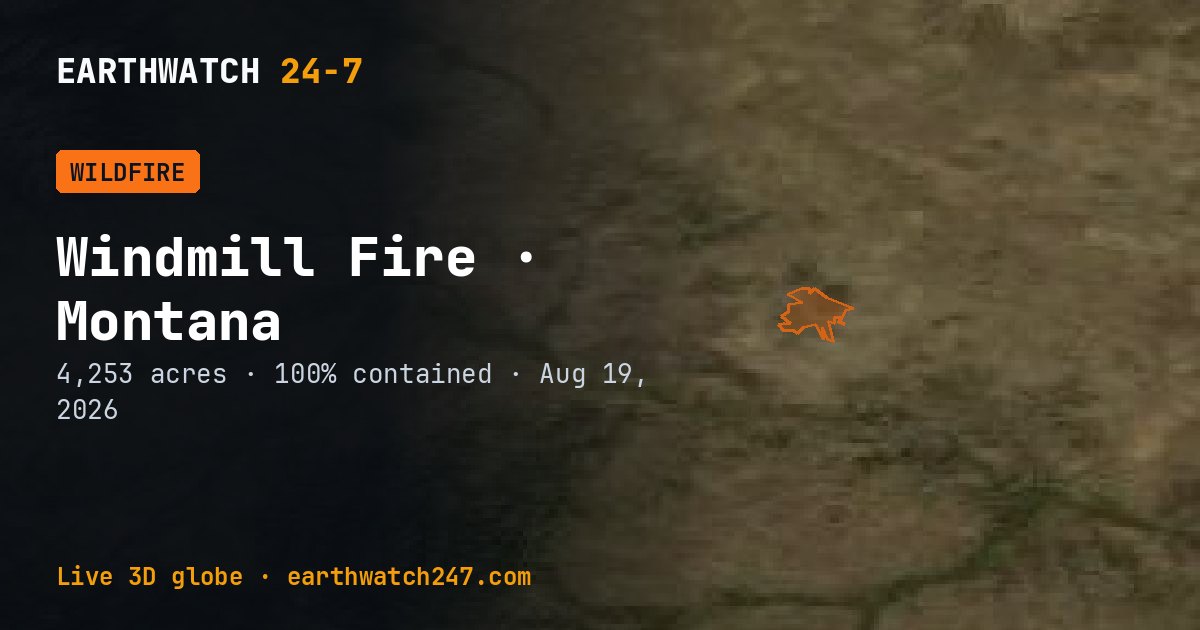 Map: Windmill Fire, Montana