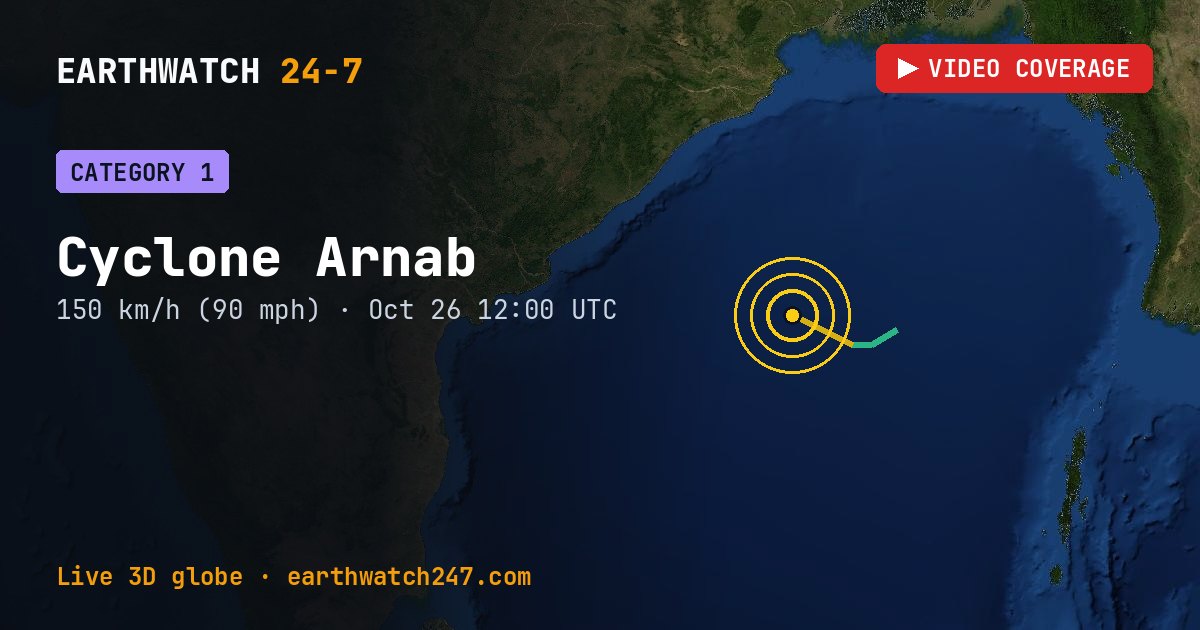 Map: Cyclone Arnab