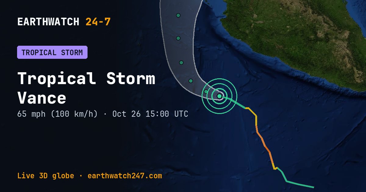 Map: Tropical Storm Vance