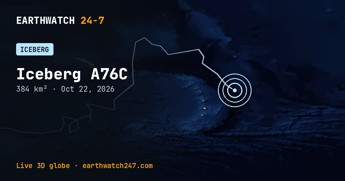 Map: Iceberg A76C