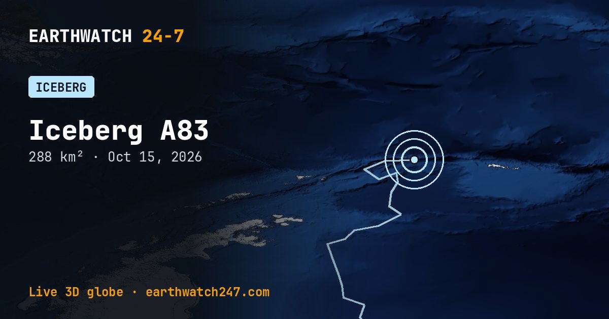 Map: Iceberg A83