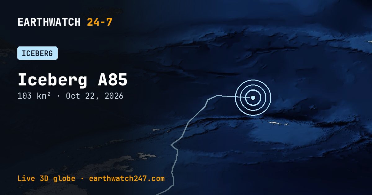 Map: Iceberg A85
