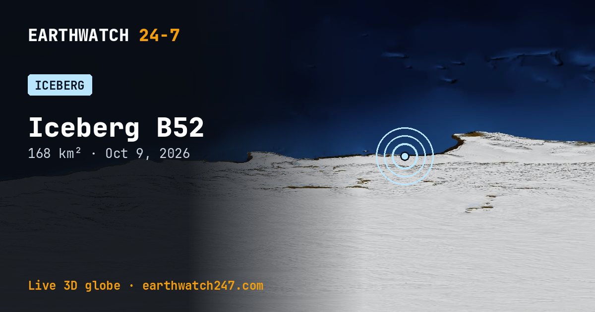 Map: Iceberg B52