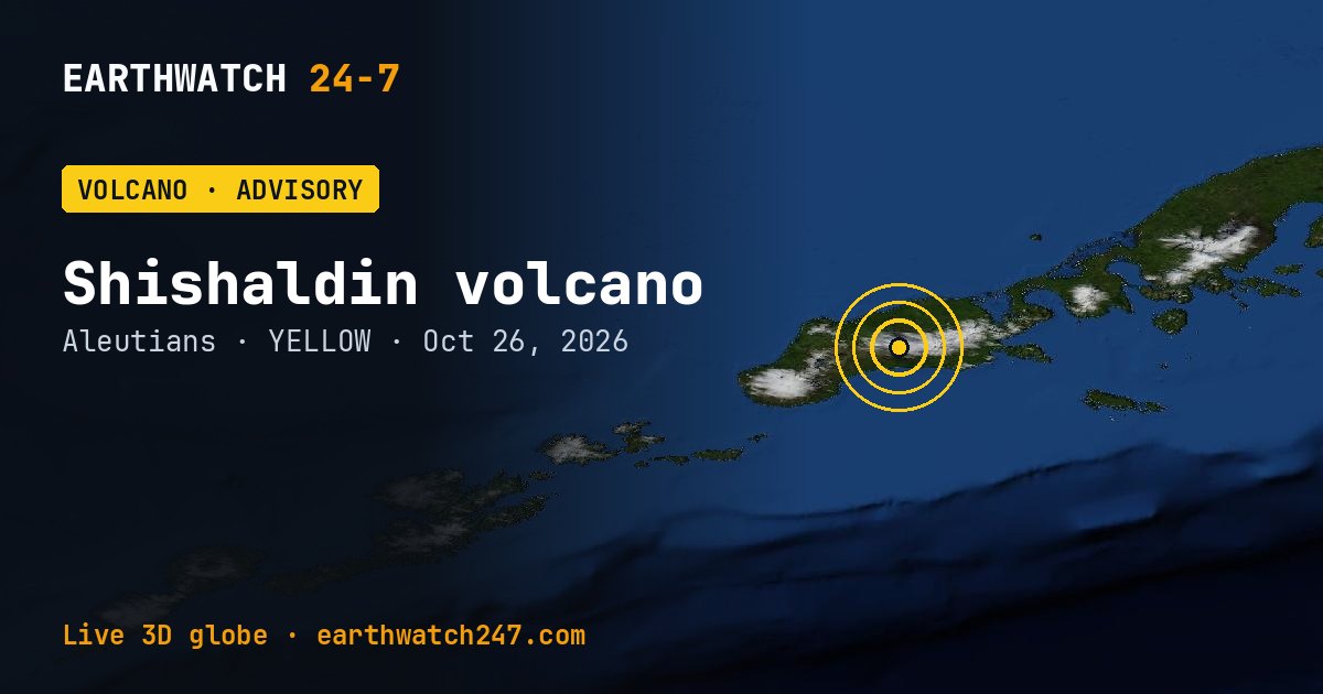 Map: Shishaldin volcano