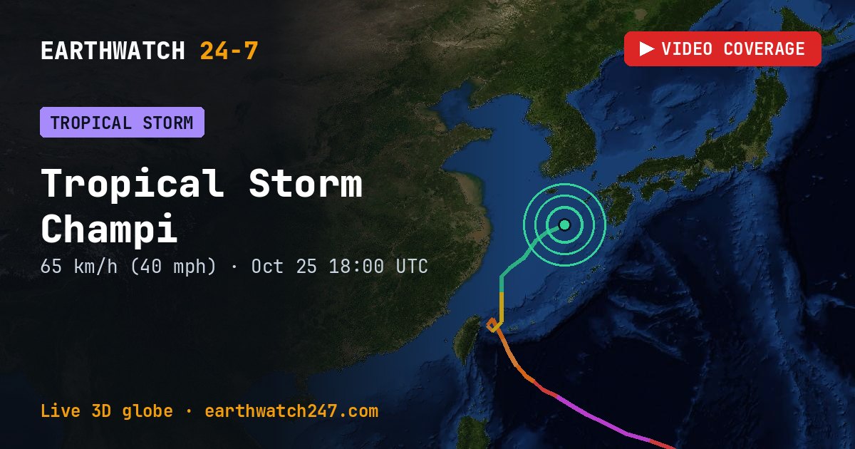 Map: Tropical Storm Champi