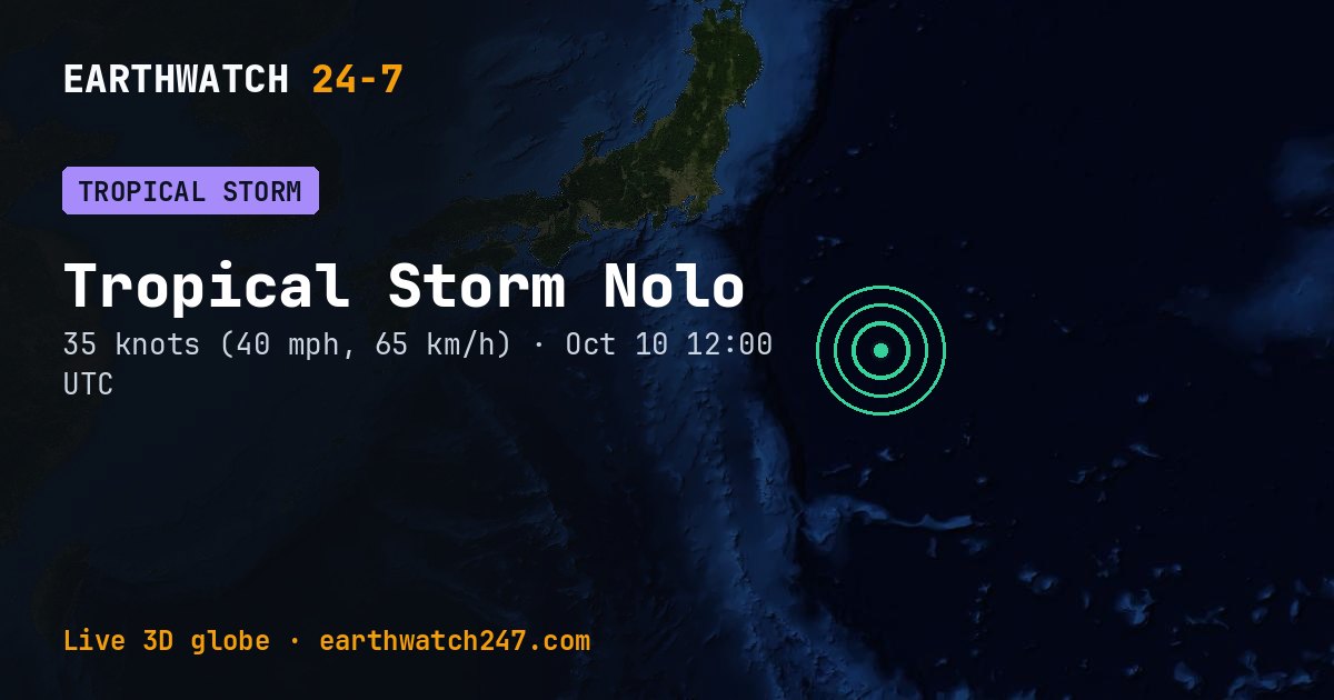 Map: Tropical Storm Nolo