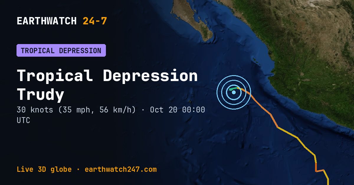 Map: Tropical Depression Trudy